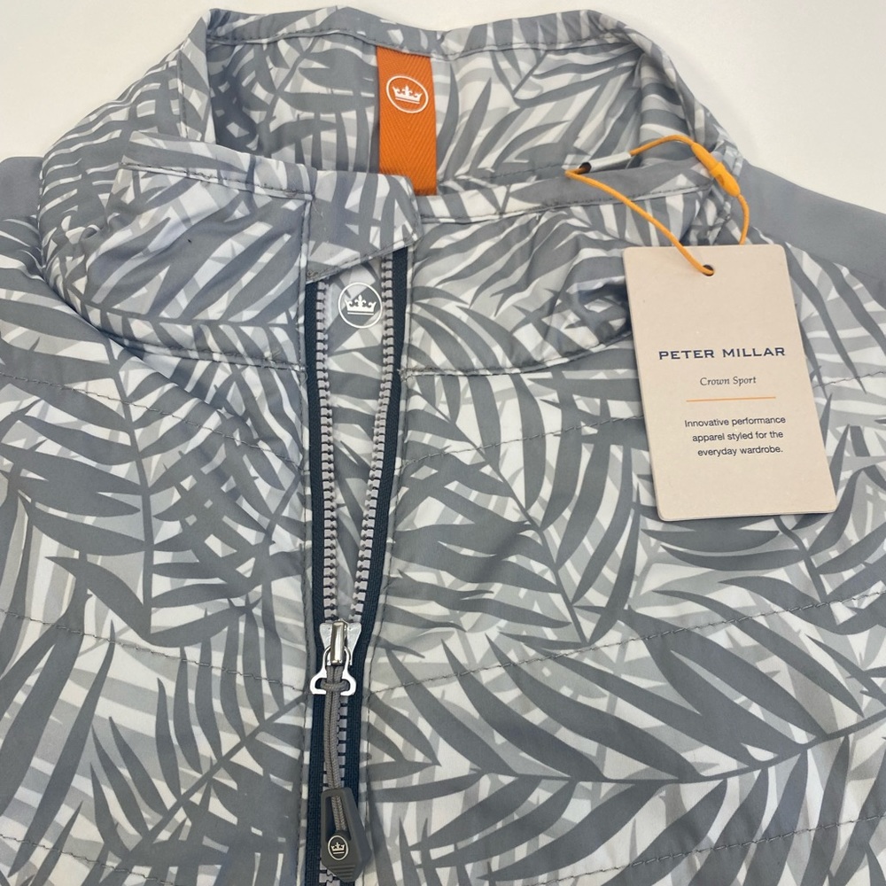 NWT Peter Millar Crown Performance Quilted Fuse Elite Hybrid Vest Gale Grey $200